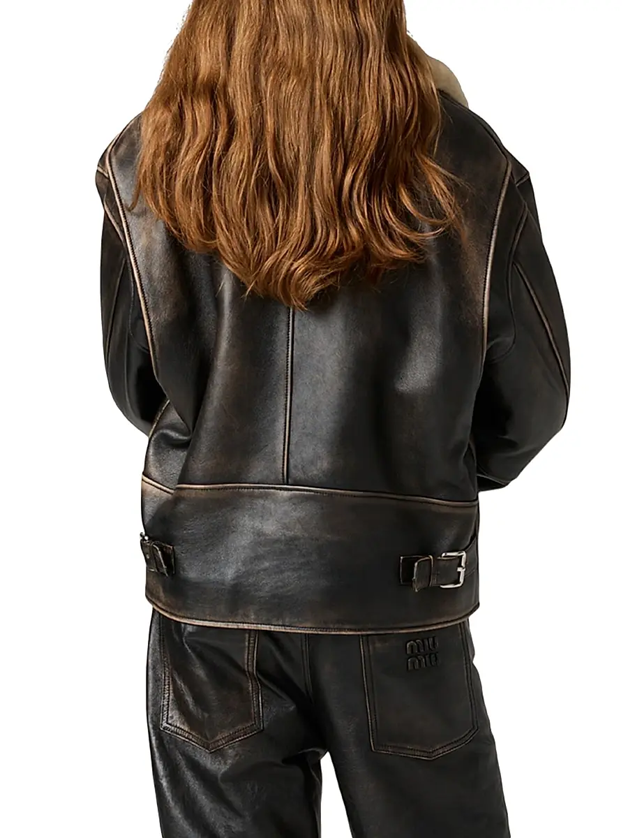 Miu Miu Women's Nappa Leather Jacket | Thumbnail 3
