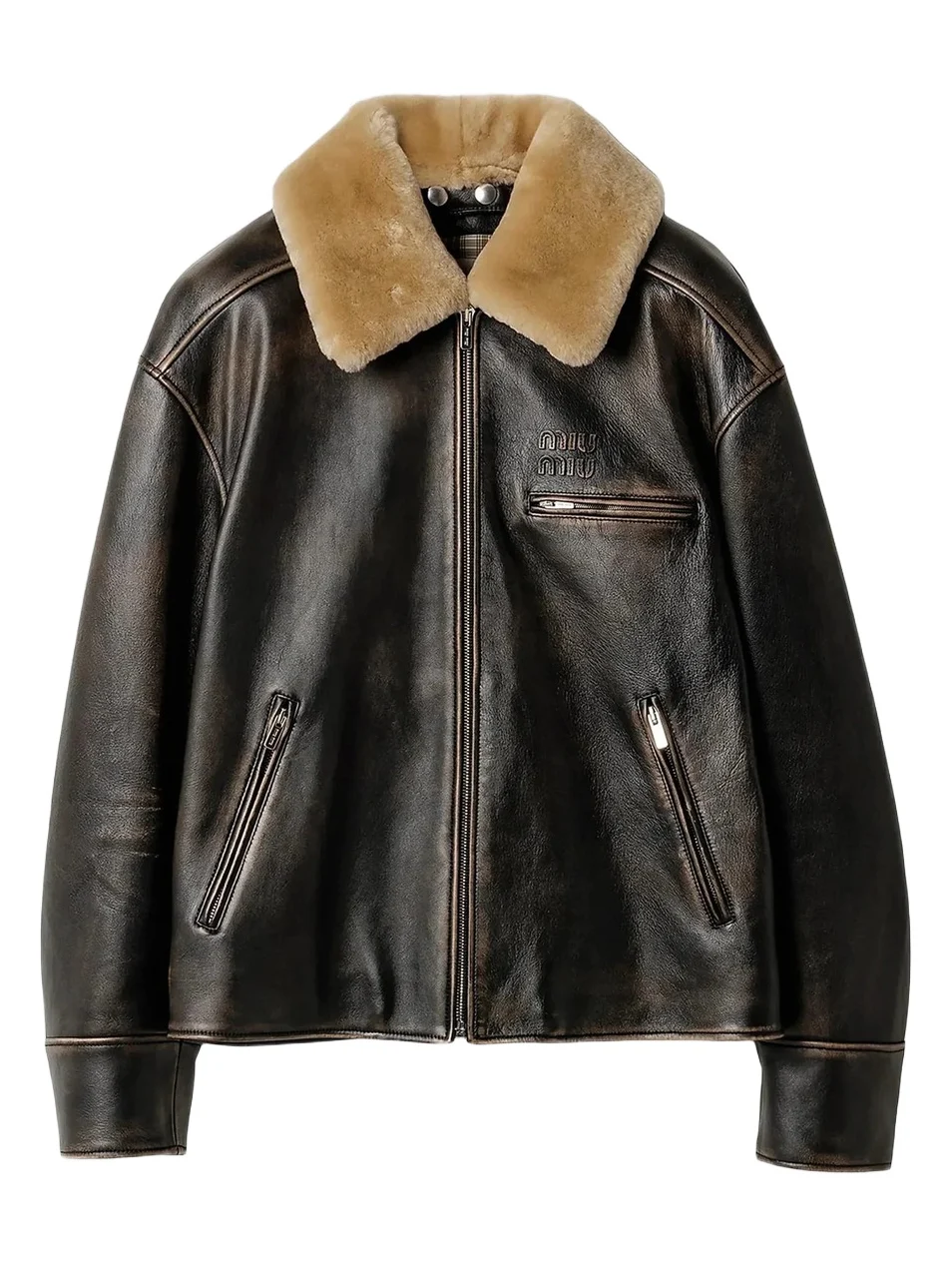 Miu Miu Women's Nappa Leather Jacket