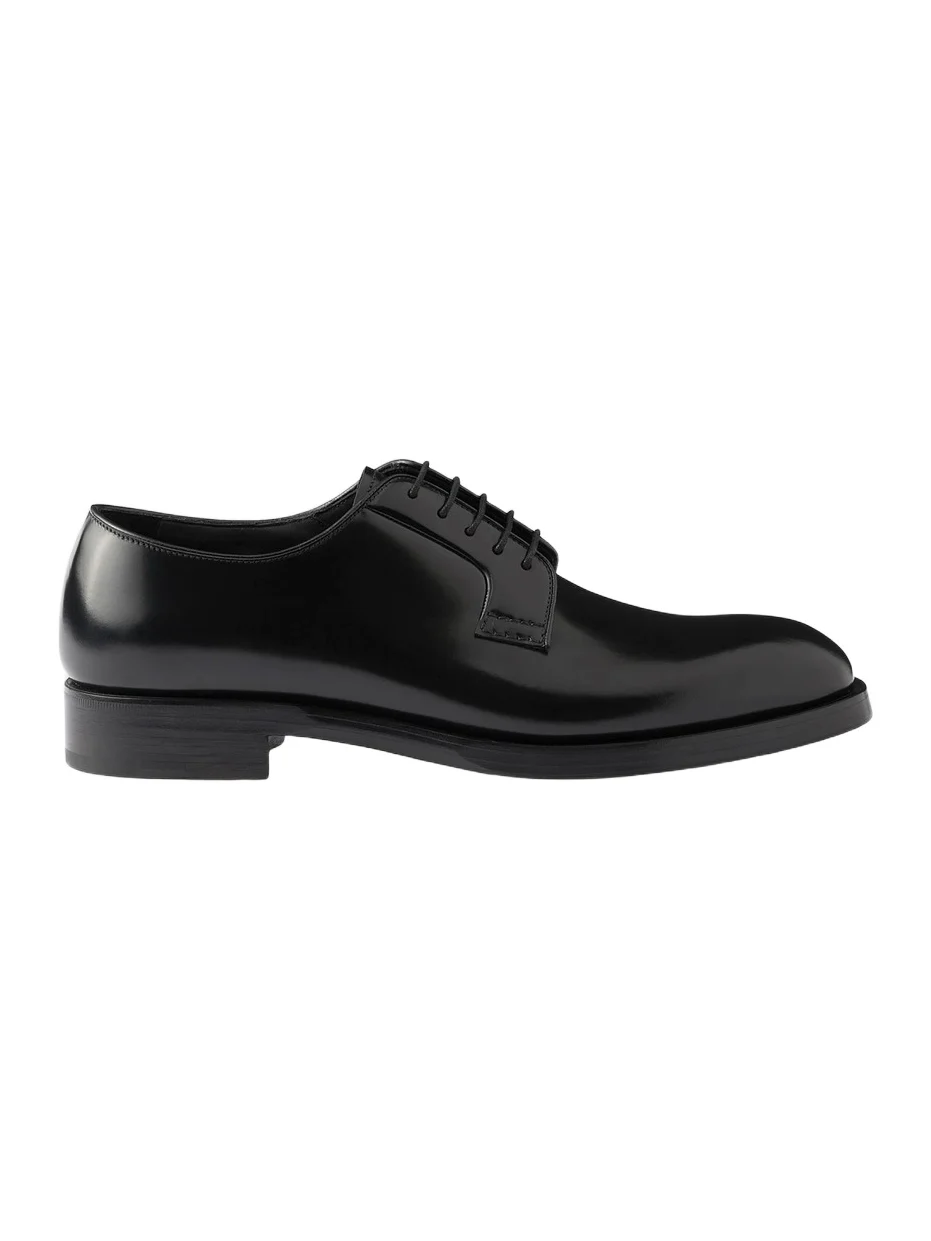 Men's Brushed Leather Lace-Up Shoes