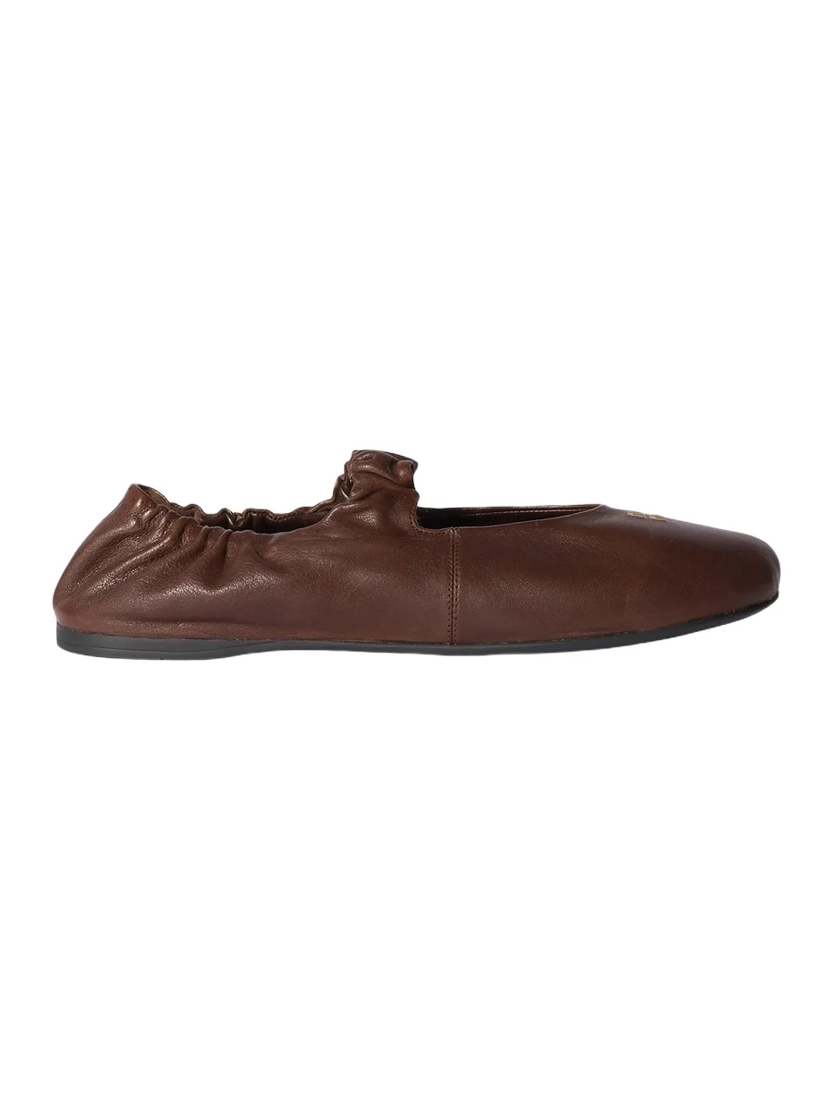 Miu Miu Women's Ruches Nappa Leather Ballerinas