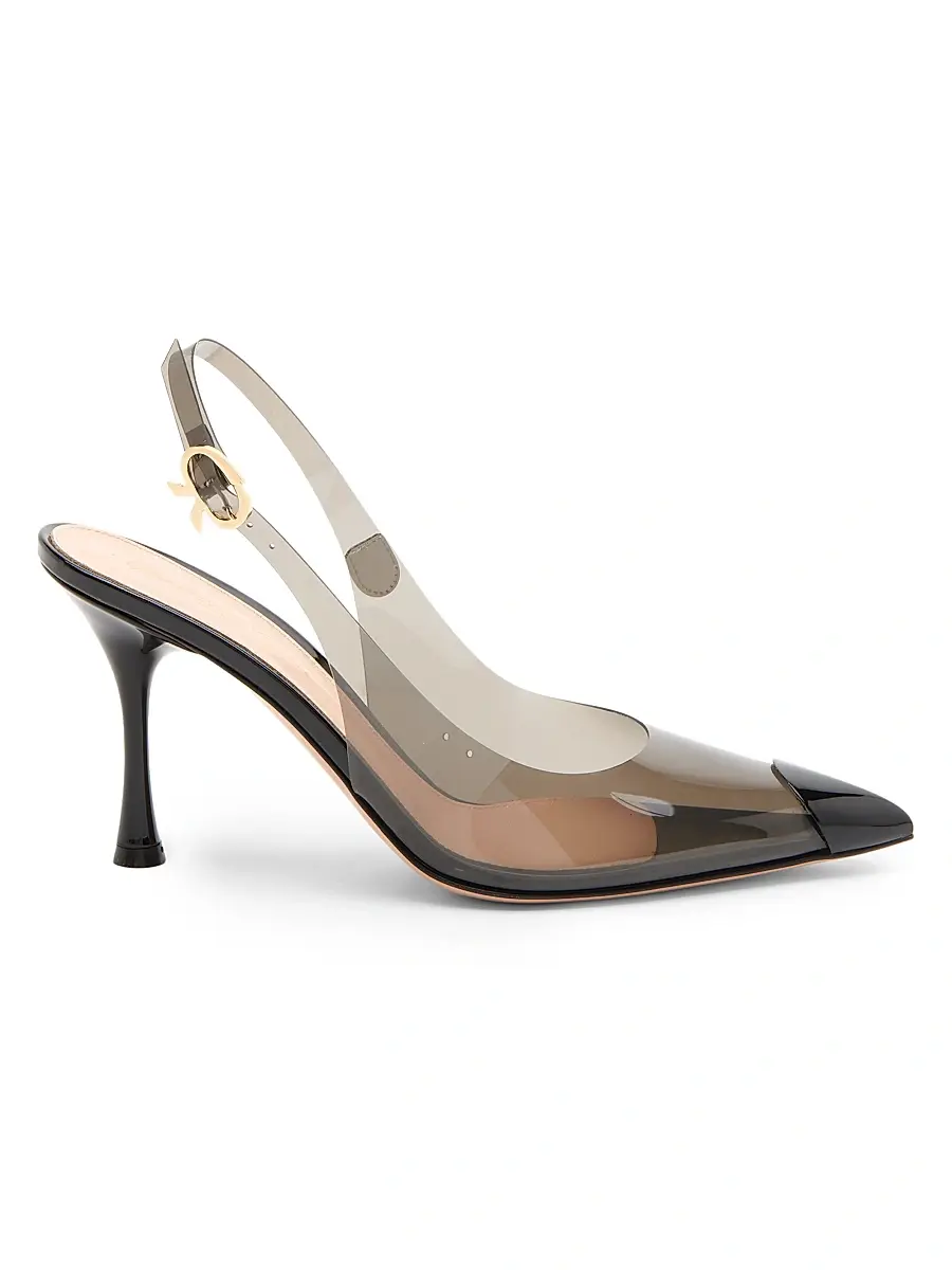 Gianvito Rossi Women's 85MM Cap-Toe Slingback Pumps