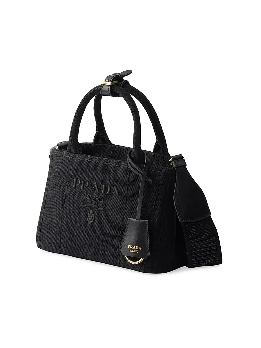 Prada Women's Jardinière Cotton Canvas Mini Top Handle Bag | Thumbnail 2 Prada Women's Jardinière Cotton Canvas Mini Top Handle Bag | Thumbnail 2