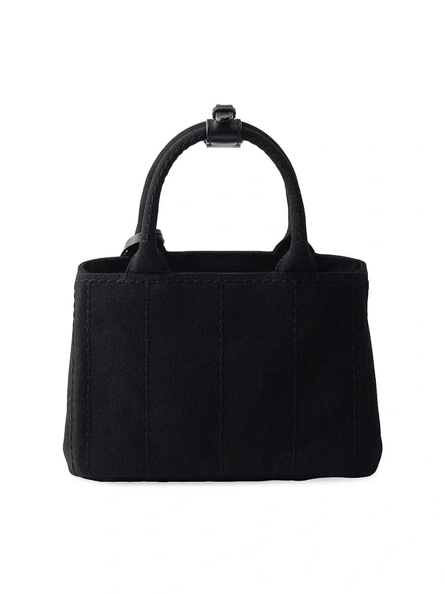 Prada Women's Jardinière Cotton Canvas Mini Top Handle Bag | Thumbnail 3 Prada Women's Jardinière Cotton Canvas Mini Top Handle Bag | Thumbnail 3