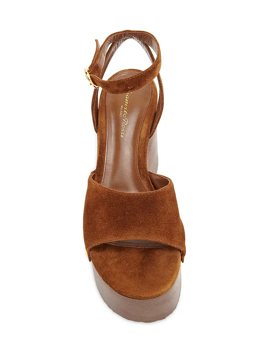 Gianvito Rossi Women's 45MM Suede Platform Sandals | Thumbnail 4 Gianvito Rossi Women's 45MM Suede Platform Sandals | Thumbnail 4