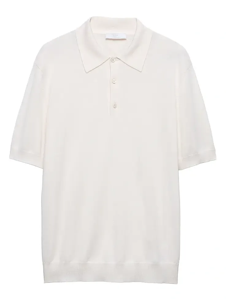Men's Cashmere and Silk Polo Shirt