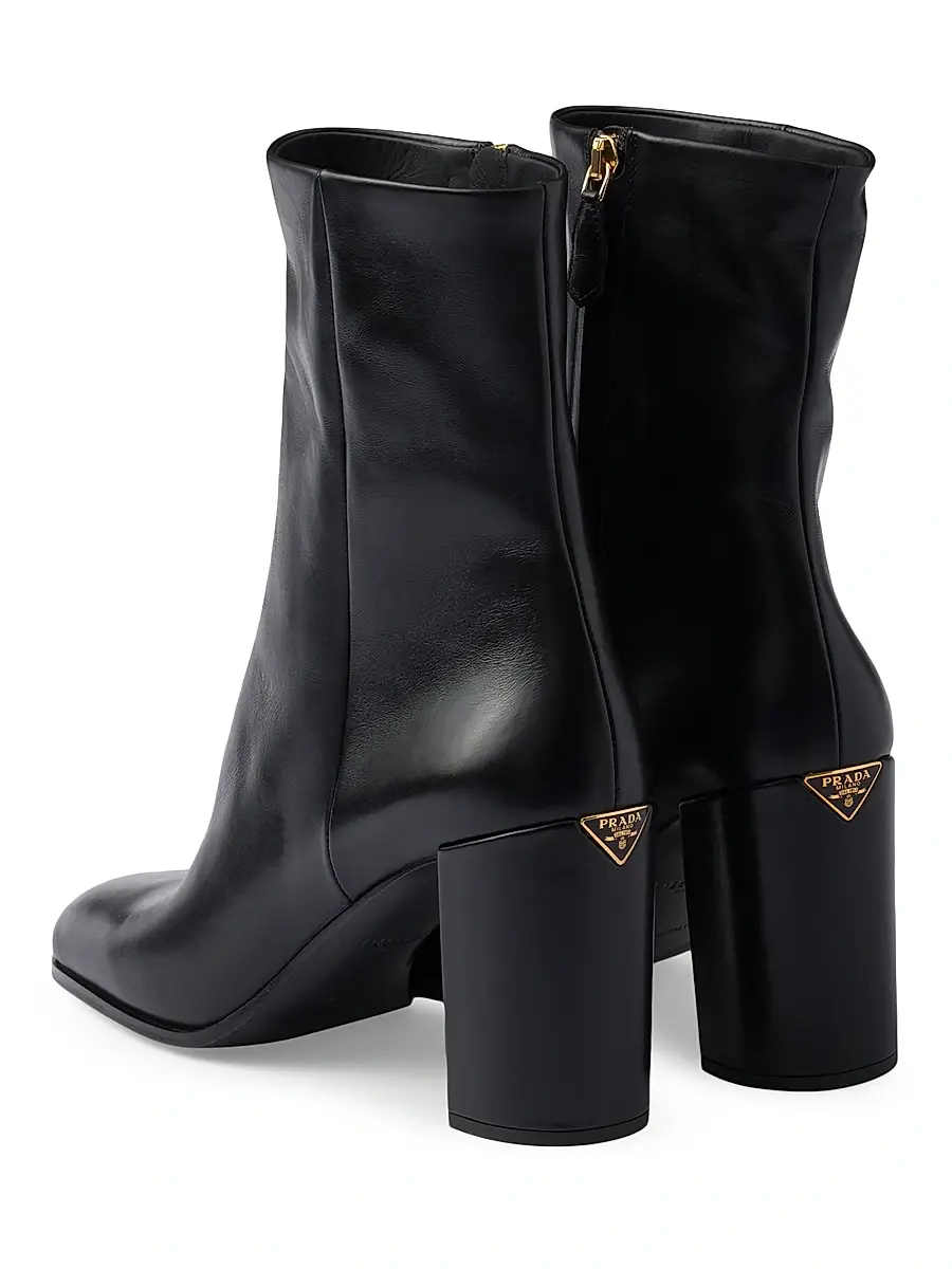 Prada Women's Leather Booties - Black | Thumbnail 4 Prada Women's Leather Booties - Black | Thumbnail 4