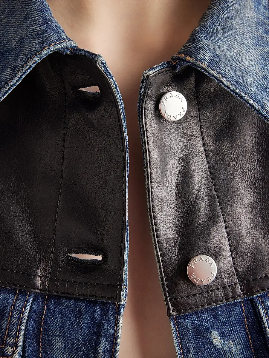 Prada Women's Denim Jacket - Blue | Thumbnail 4