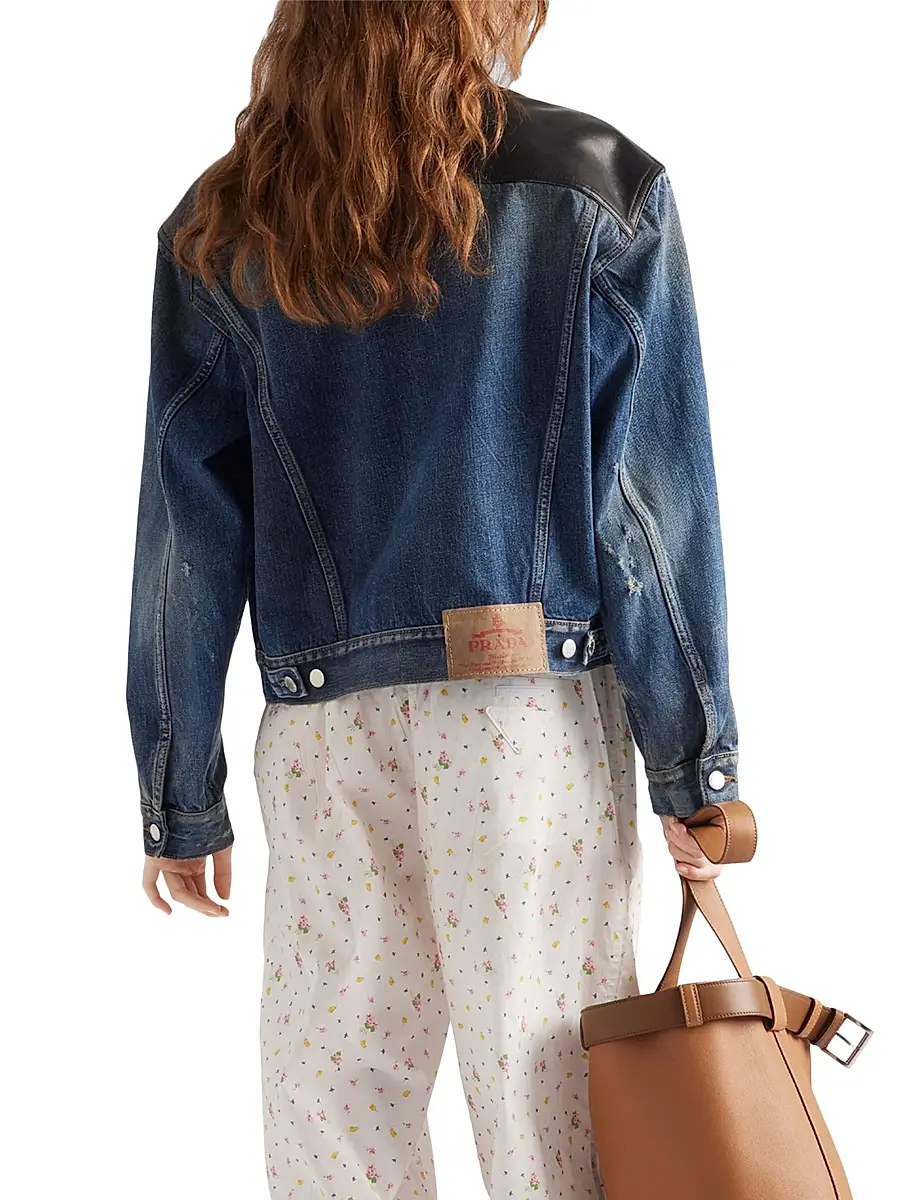 Prada Women's Denim Jacket - Blue | Thumbnail 5