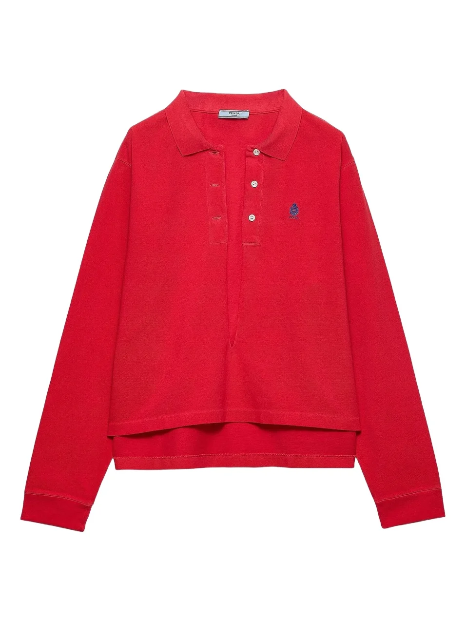 Women's Long-Sleeved Cotton Pique Polo Shirt Women's Long-Sleeved Cotton Pique Polo Shirt