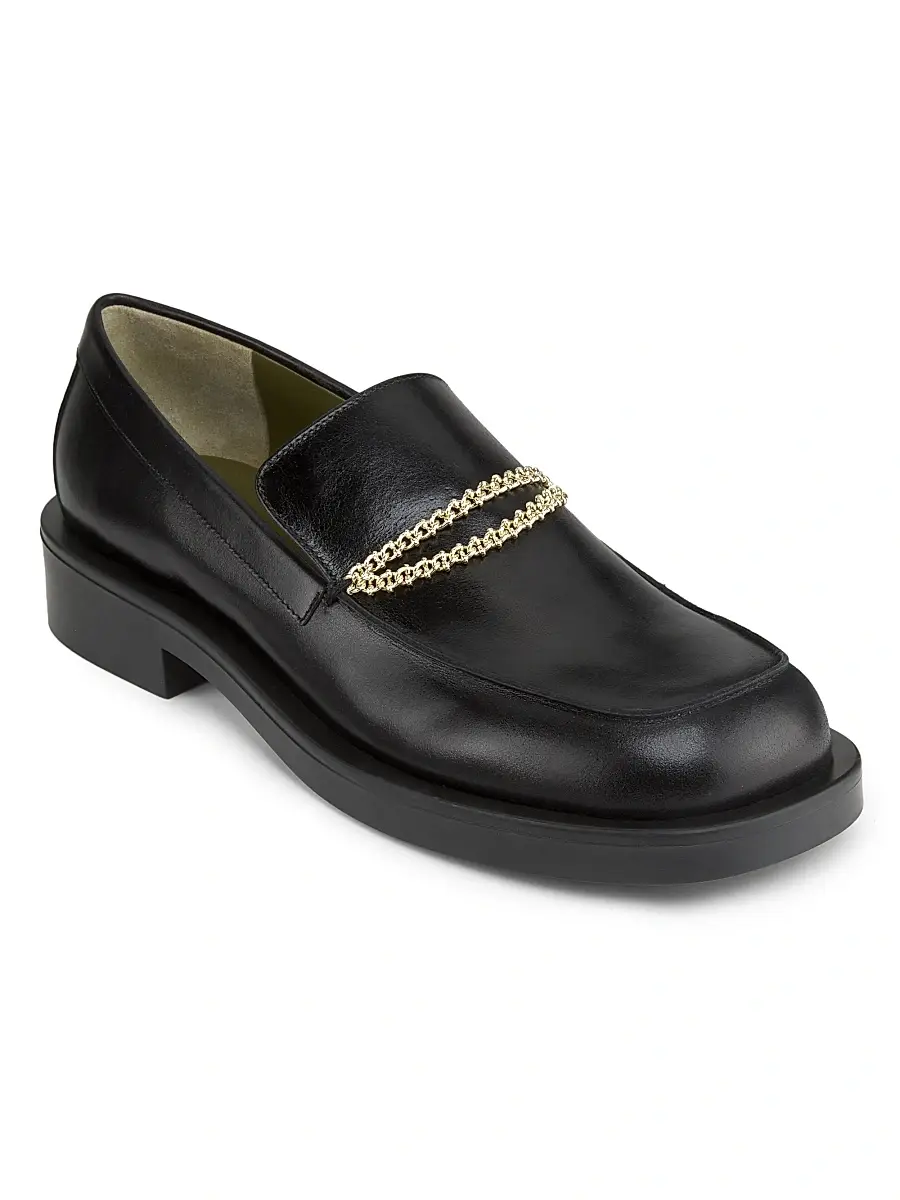 Maria Luca Women's Noemi Leather Chain Loafers | Thumbnail 2 Maria Luca Women's Noemi Leather Chain Loafers | Thumbnail 2