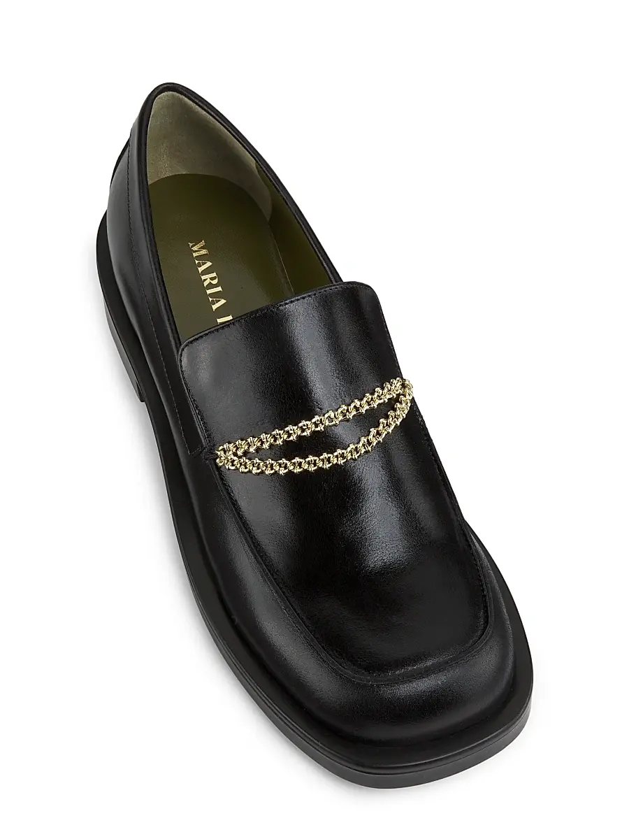 Maria Luca Women's Noemi Leather Chain Loafers | Thumbnail 4 Maria Luca Women's Noemi Leather Chain Loafers | Thumbnail 4