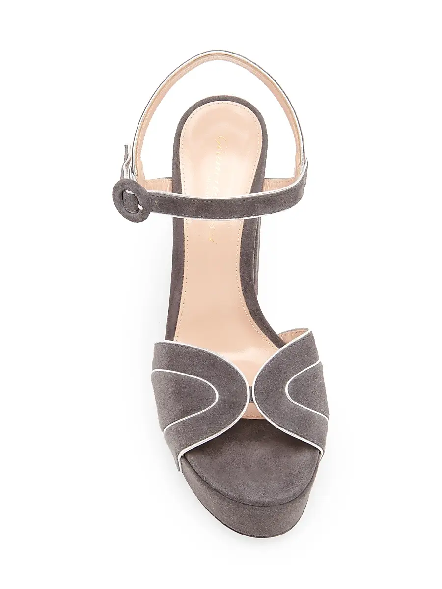Gianvito Rossi Women's 120MM Suede Platform Sandals | Thumbnail 4 Gianvito Rossi Women's 120MM Suede Platform Sandals | Thumbnail 4