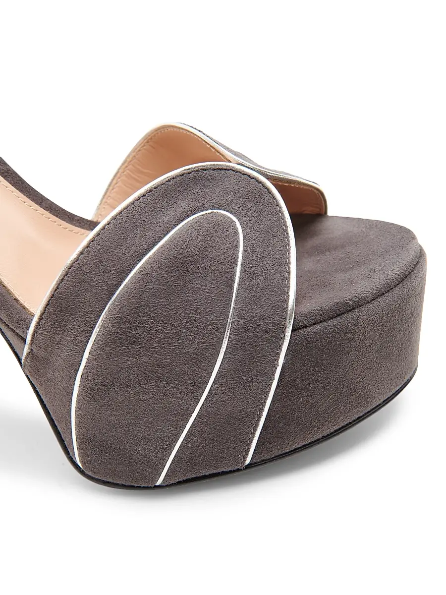 Gianvito Rossi Women's 120MM Suede Platform Sandals | Thumbnail 5 Gianvito Rossi Women's 120MM Suede Platform Sandals | Thumbnail 5