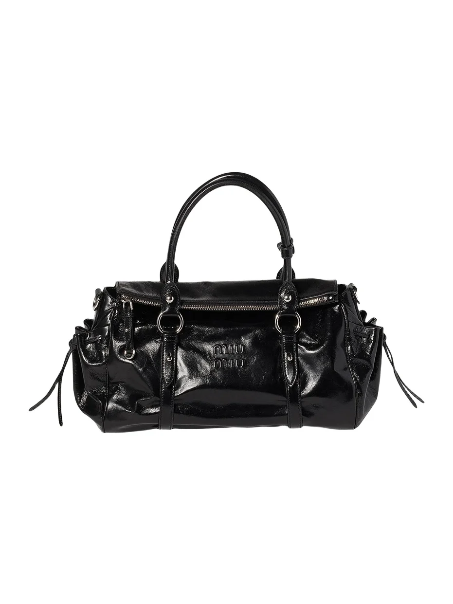 Miu Miu Women's Shiny Leather Top Handle Bag