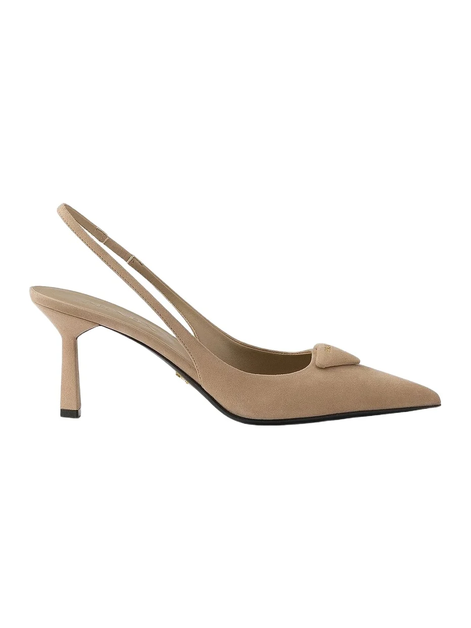 Women's Suede 75MM Slingback Pumps Women's Suede 75MM Slingback Pumps