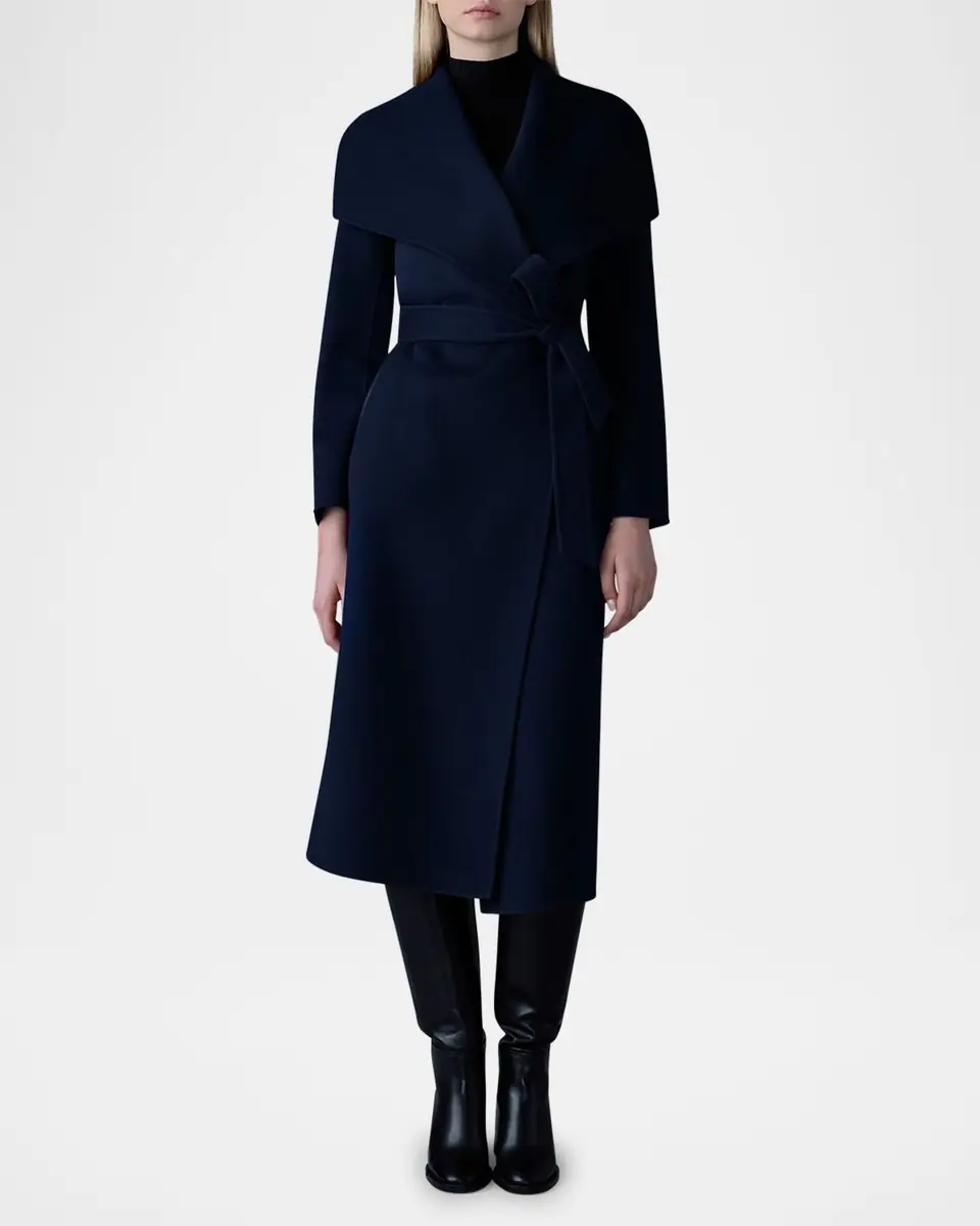 Mackage Mai Wool Belted Wrap Coat | Thumbnail 2 Mackage Mai Wool Belted Wrap Coat | Thumbnail 2