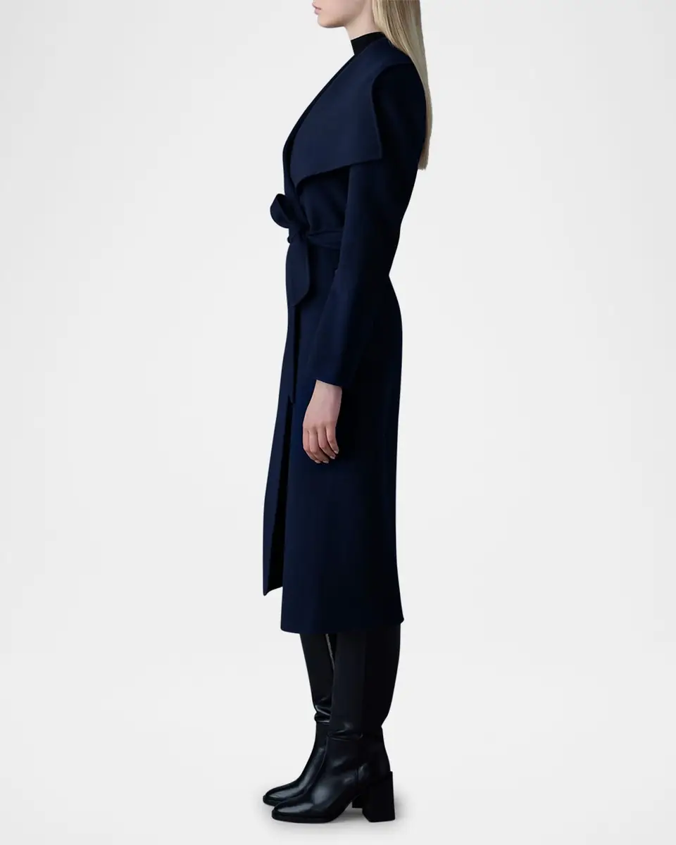 Mackage Mai Wool Belted Wrap Coat | Thumbnail 3 Mackage Mai Wool Belted Wrap Coat | Thumbnail 3