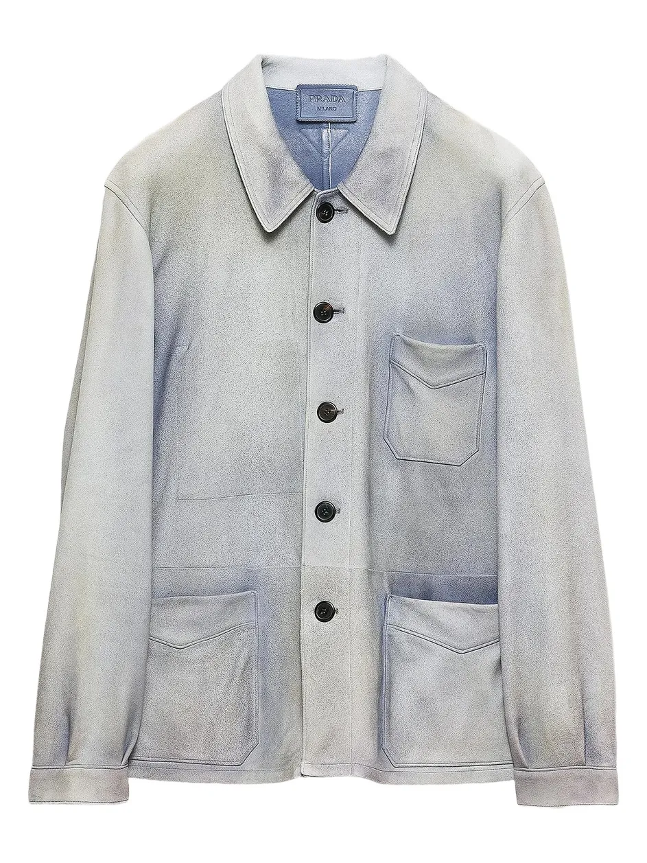 Prada Men's Suede Caban Jacket