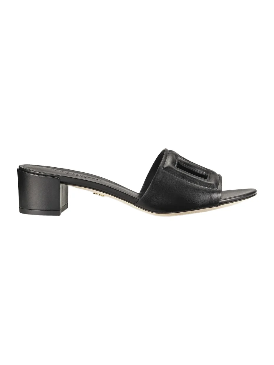 Dolce & Gabbana Women's Interlocking DG 40 Leather Mules