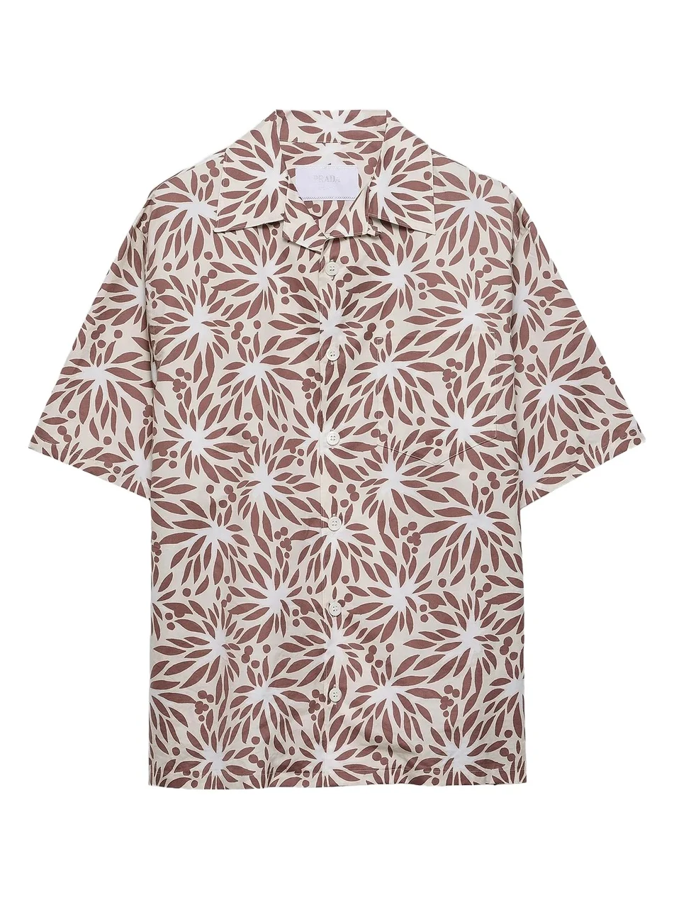 Men's Printed Cotton Bowling Shirt Men's Printed Cotton Bowling Shirt