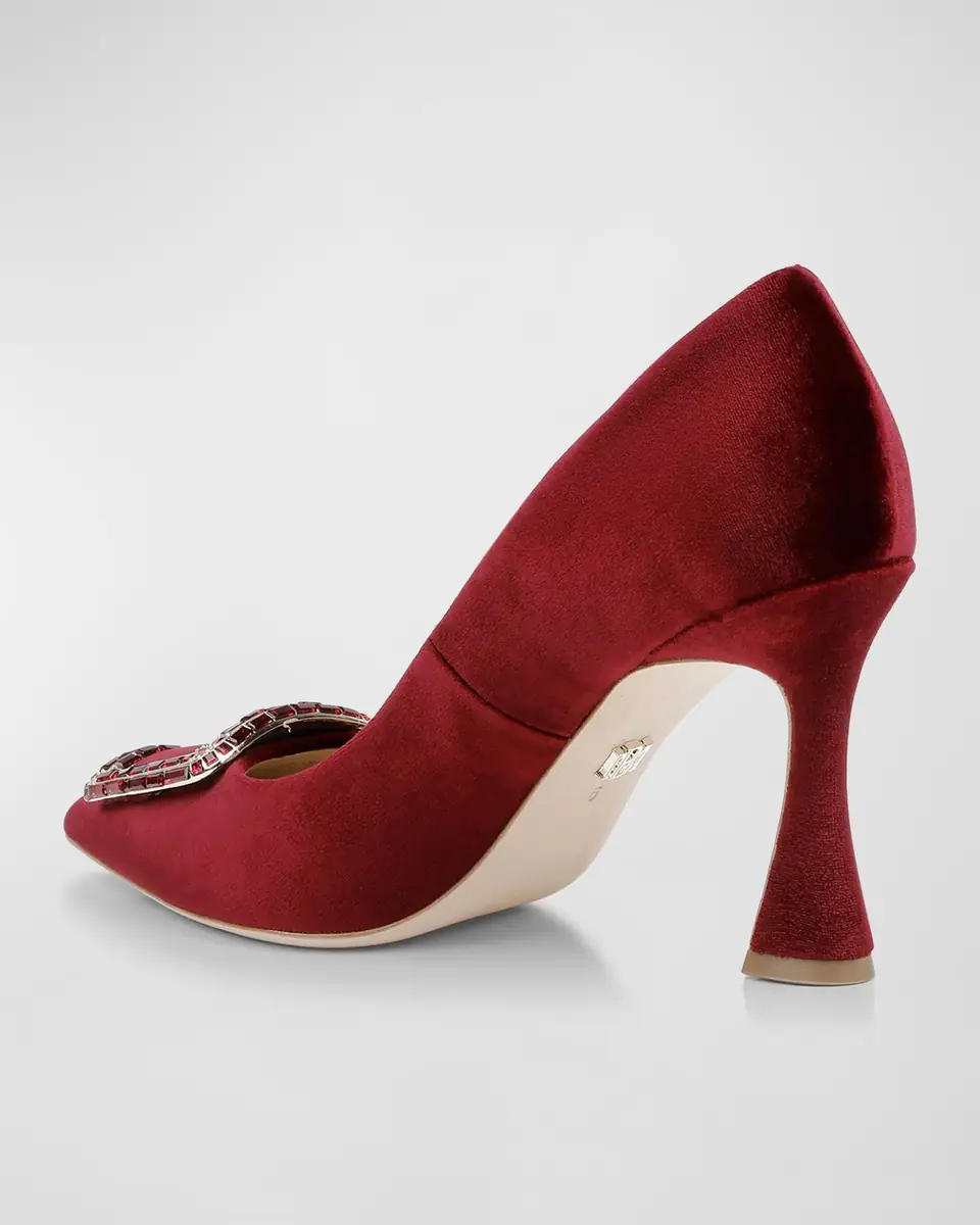 BADGLEY MISCHKA Aubree Silk Buckle Pumps | Thumbnail 3