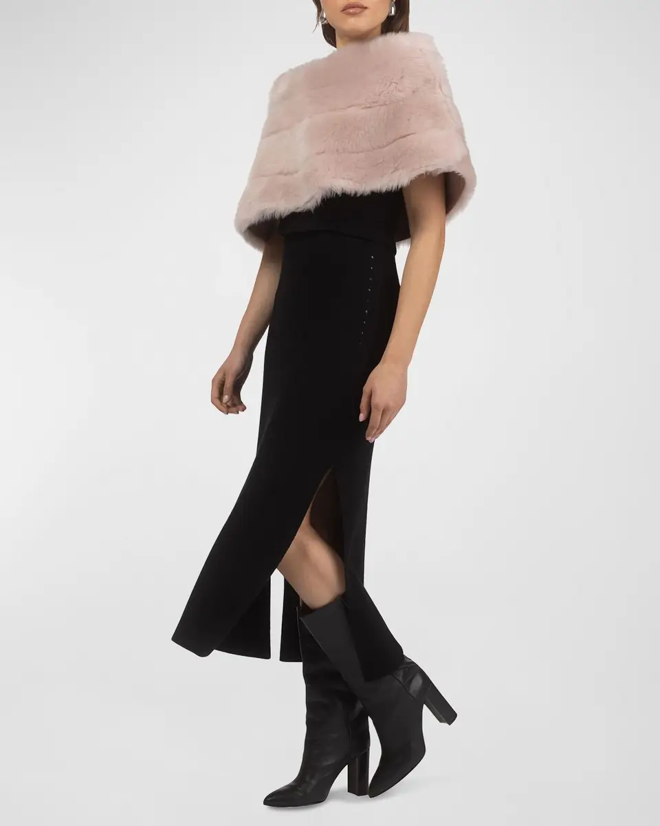 Gorski Reversible Merinillo Shearling Lamb Cape | Thumbnail 3 Gorski Reversible Merinillo Shearling Lamb Cape | Thumbnail 3