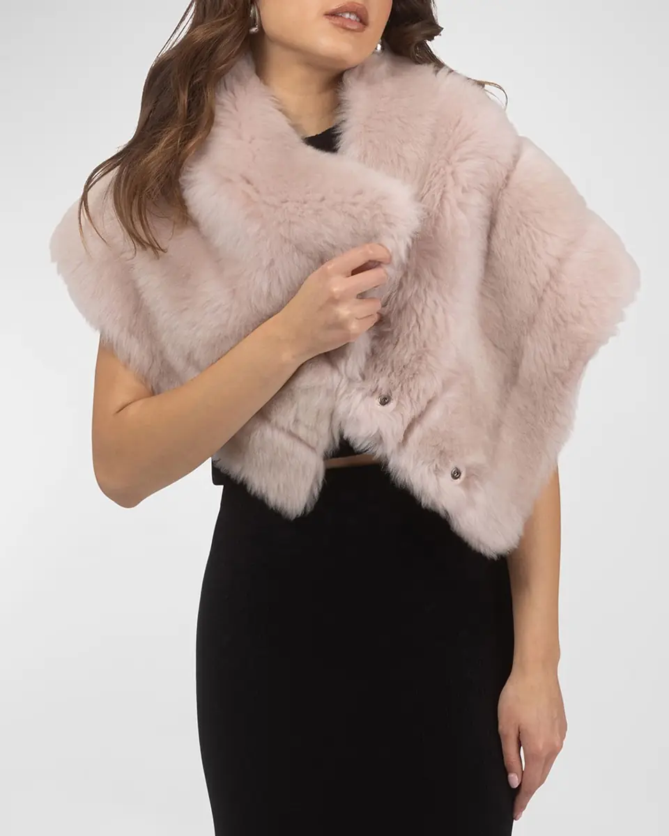 Gorski Reversible Merinillo Shearling Lamb Cape | Thumbnail 6 Gorski Reversible Merinillo Shearling Lamb Cape | Thumbnail 6