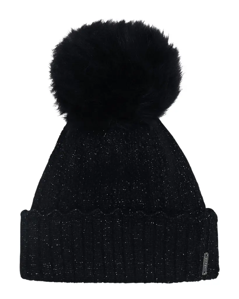 Gorski Knit Beanie with Lamb Fur Pom