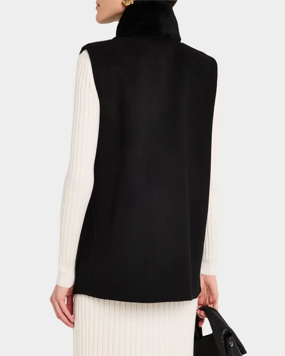 Gorski Reversible Shearling Lamb Vest with Cashmere-Blend Back | Thumbnail 3