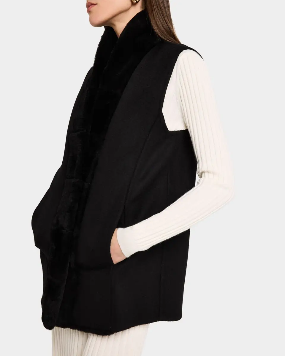 Gorski Reversible Shearling Lamb Vest with Cashmere-Blend Back | Thumbnail 5