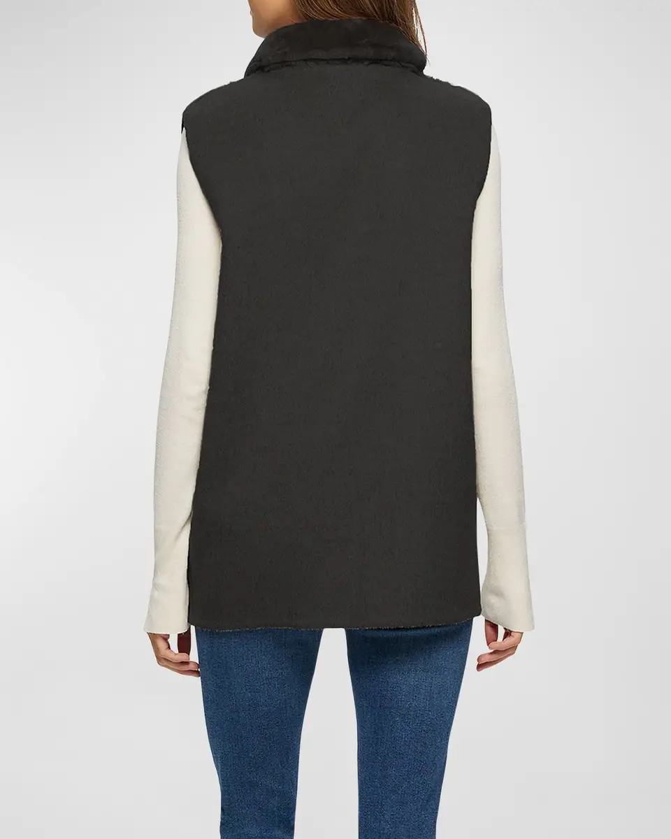 Gorski Reversible Shearling Lamb Vest with Cashmere-Blend Back | Thumbnail 6