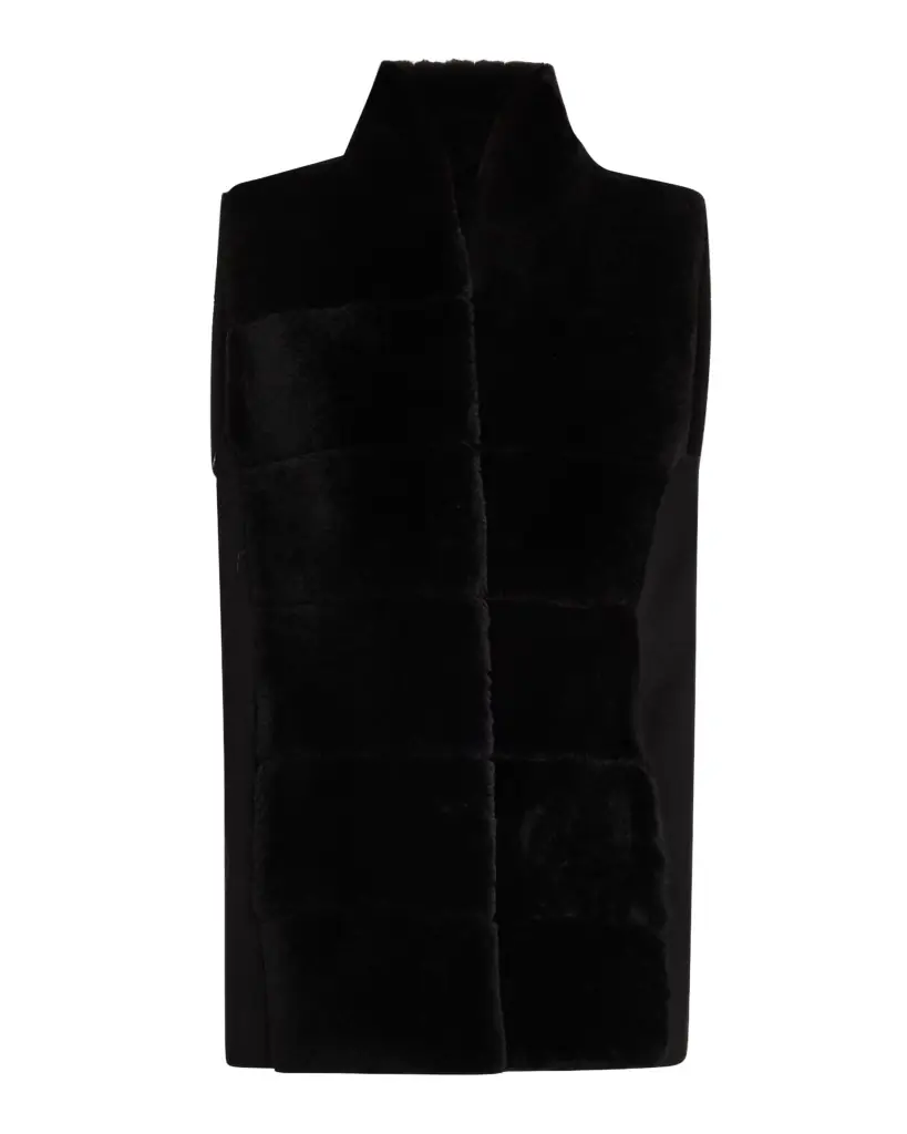 Gorski Reversible Shearling Lamb Vest with Cashmere-Blend Back | Image 1 Gorski Reversible Shearling Lamb Vest with Cashmere-Blend Back | Image 1