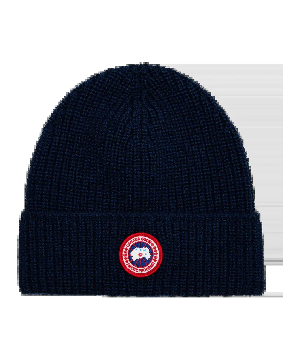 Canada Goose Men's Arctic Rib-Knit Wool Beanie Hat | Thumbnail 2 Canada Goose Men's Arctic Rib-Knit Wool Beanie Hat | Thumbnail 2