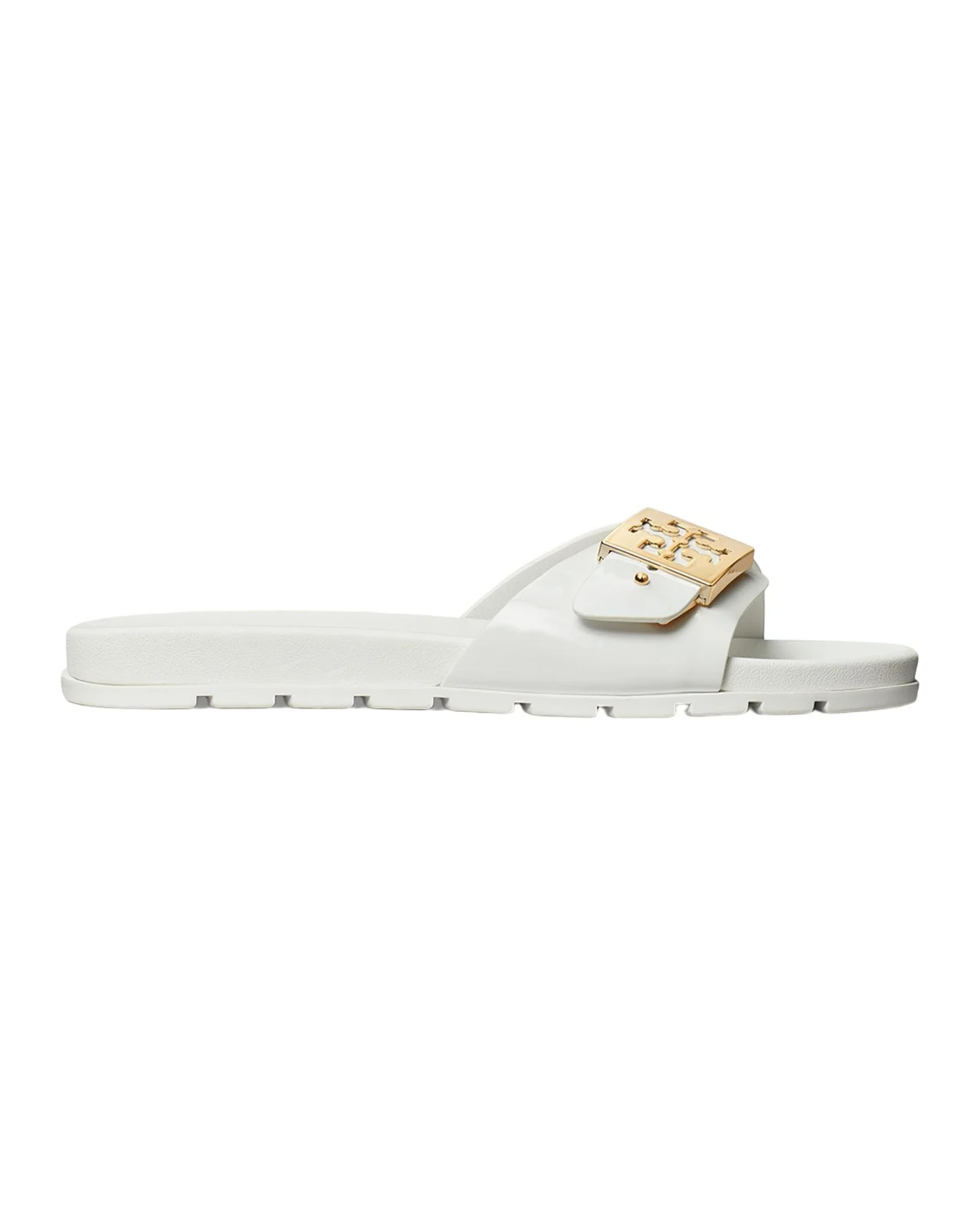Glossy Buckle Slide Sandals Glossy Buckle Slide Sandals
