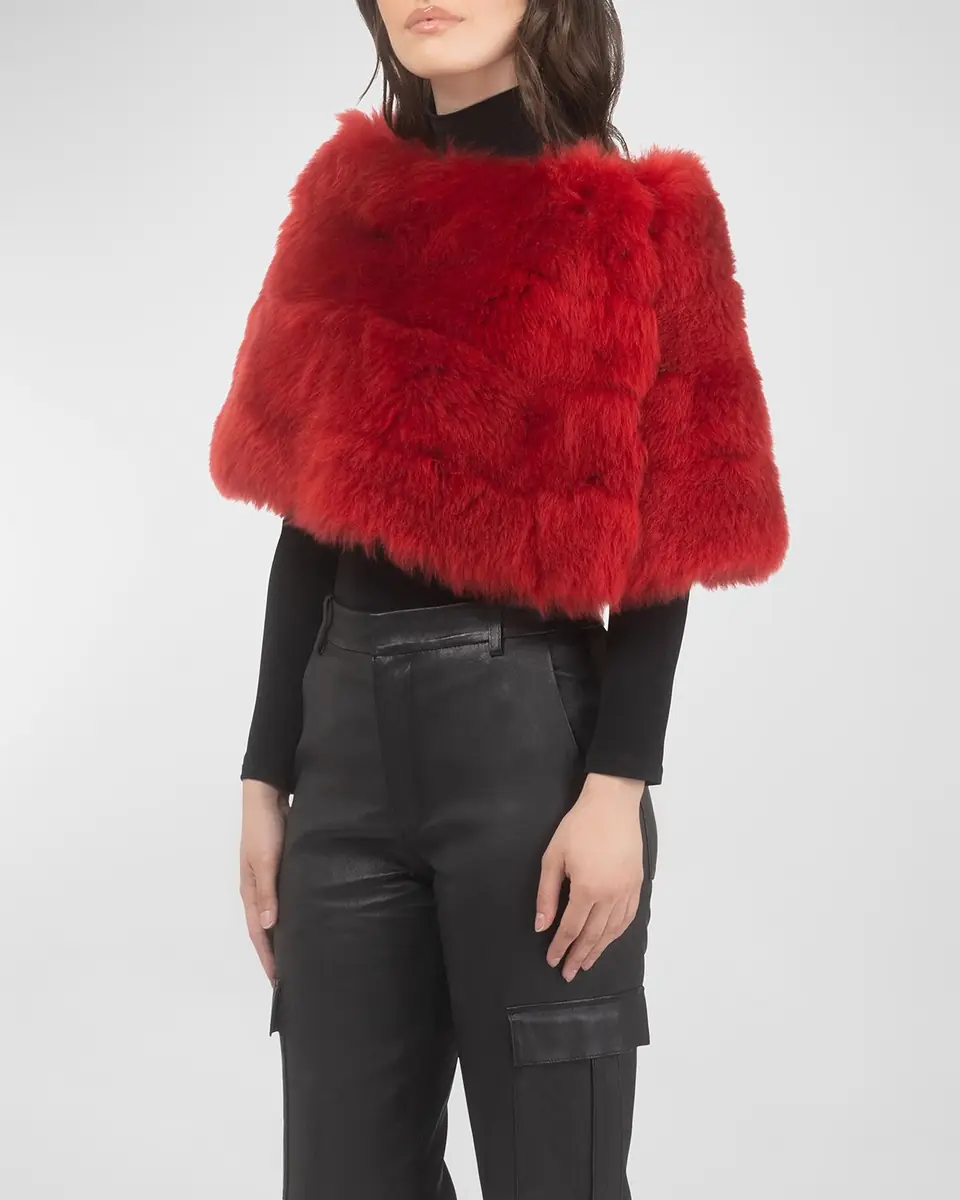 Gorski Reversible Merinillo Shearling Lamb Cape | Thumbnail 2 Gorski Reversible Merinillo Shearling Lamb Cape | Thumbnail 2