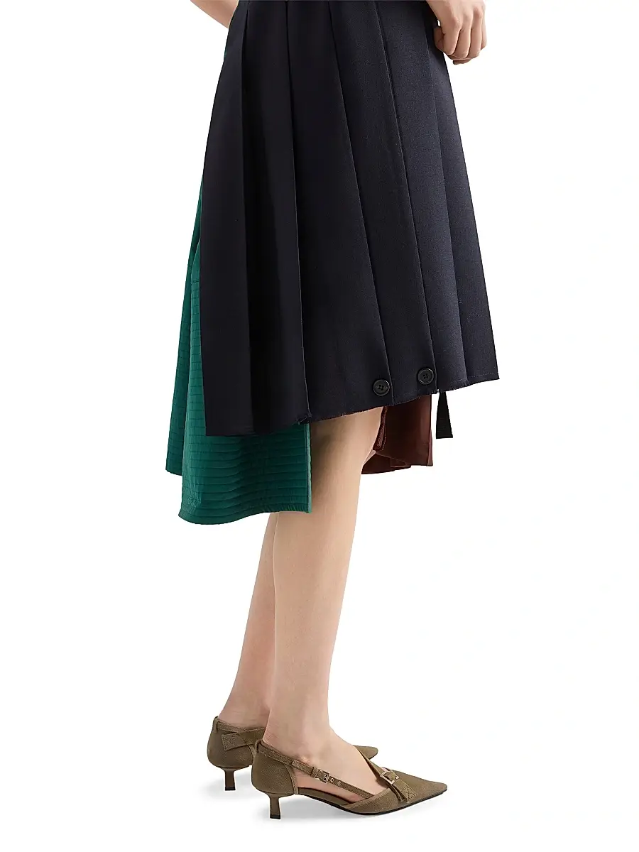 Prada Women's Rush Stitch Fabric Patchwork Skirt | Thumbnail 5 Prada Women's Rush Stitch Fabric Patchwork Skirt | Thumbnail 5