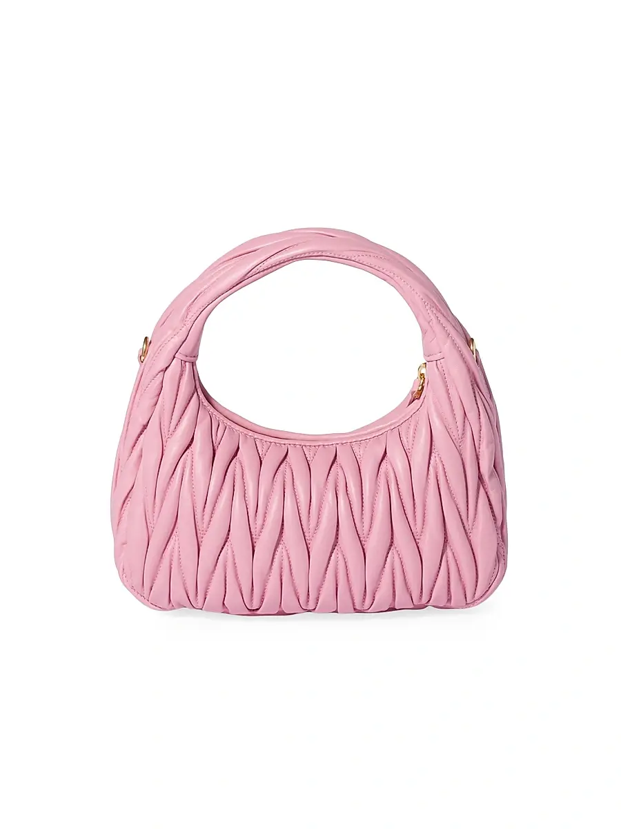 Miu Miu Women's Wander Matelassé Nappa Leather Hobo Bag | Thumbnail 3 Miu Miu Women's Wander Matelassé Nappa Leather Hobo Bag | Thumbnail 3