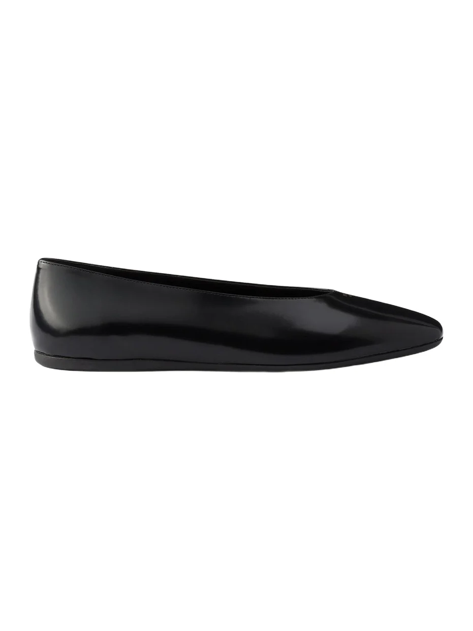 Prada Women's Brushed Leather Ballerinas