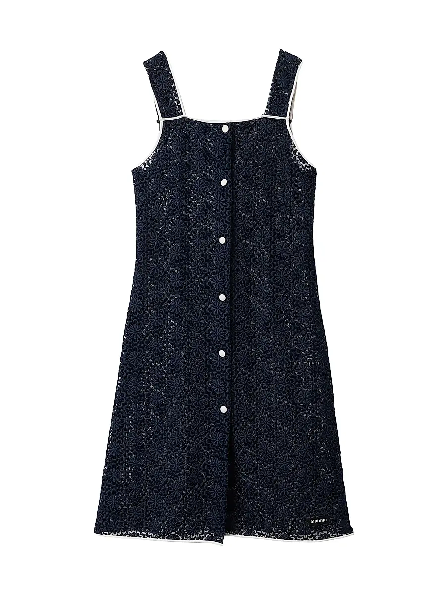 Miu Miu Women's Macrame Dress - Blue - Size 2 | Image 1 Miu Miu Women's Macrame Dress - Blue - Size 2 | Image 1