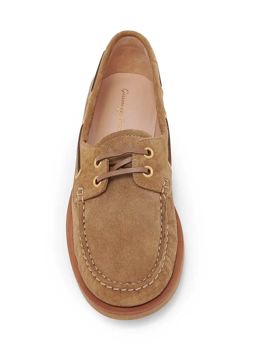 Gianvito Rossi Women's Suede Loafers | Thumbnail 4 Gianvito Rossi Women's Suede Loafers | Thumbnail 4