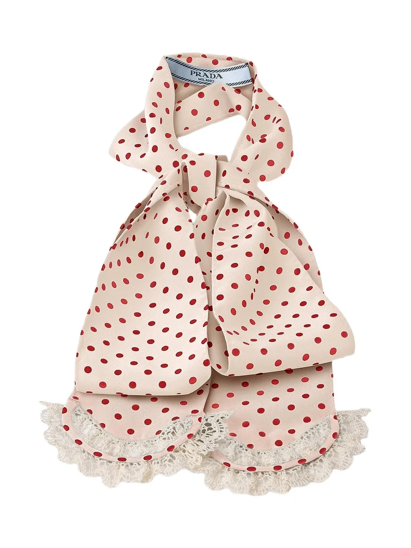Prada Women's Polka Dot Marocain Scarf