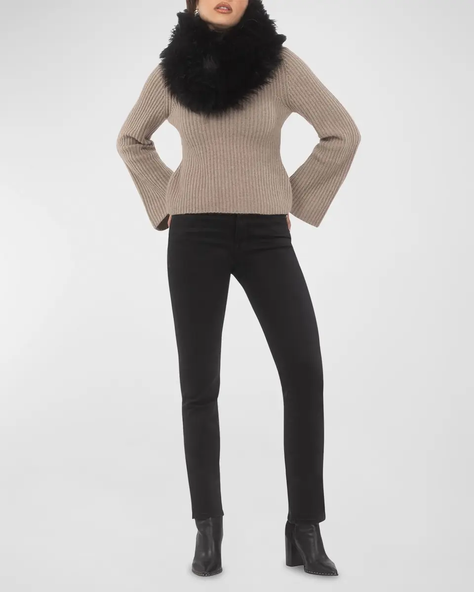 Gorski Select Lamb Shearling Infinity Scarf | Thumbnail 3