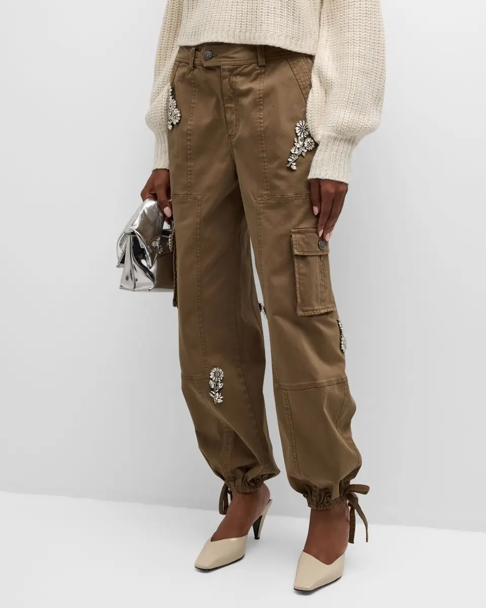 Cinq à Sept Crystal Chrysanthemum Zola Cargo Pants | Thumbnail 2 Cinq à Sept Crystal Chrysanthemum Zola Cargo Pants | Thumbnail 2
