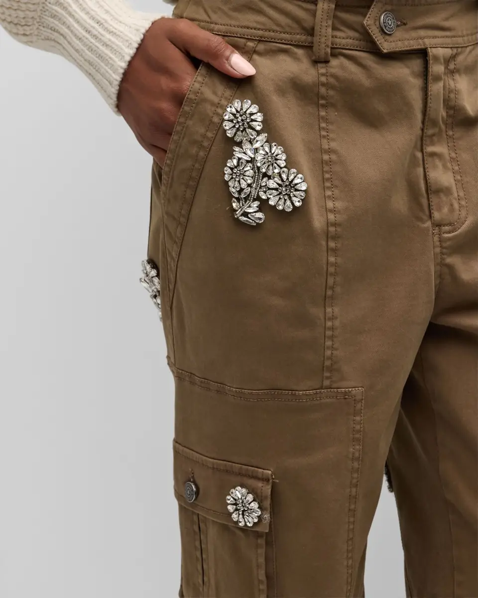 Cinq à Sept Crystal Chrysanthemum Zola Cargo Pants | Thumbnail 5 Cinq à Sept Crystal Chrysanthemum Zola Cargo Pants | Thumbnail 5