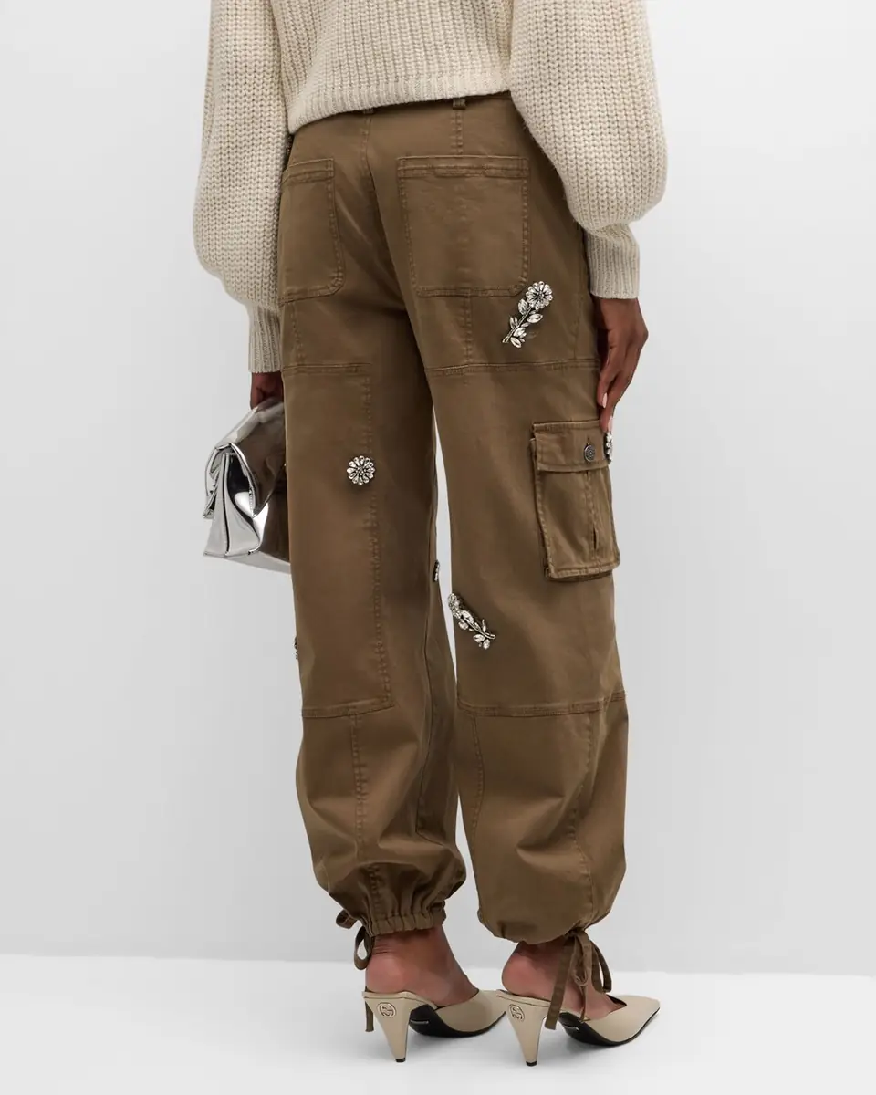 Cinq à Sept Crystal Chrysanthemum Zola Cargo Pants | Thumbnail 6 Cinq à Sept Crystal Chrysanthemum Zola Cargo Pants | Thumbnail 6