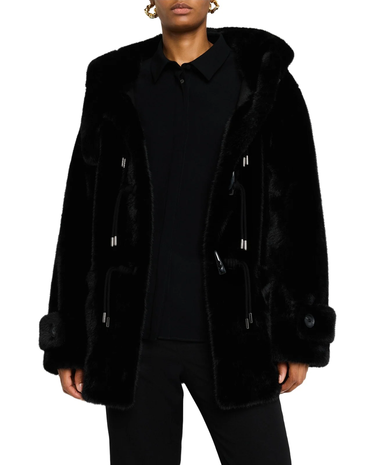 Kobi Halperin Rosie Hooded Faux Fur Coat