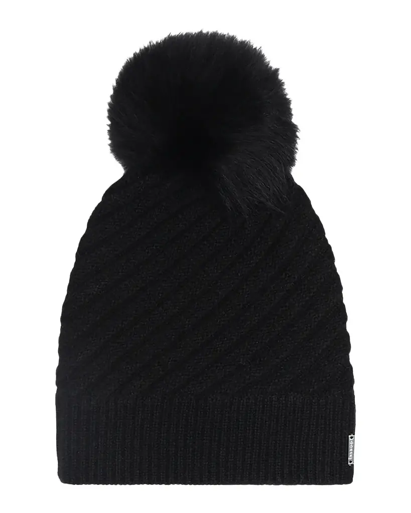 Gorski Select Cashmere Beanie with Lamb Shearling Pom