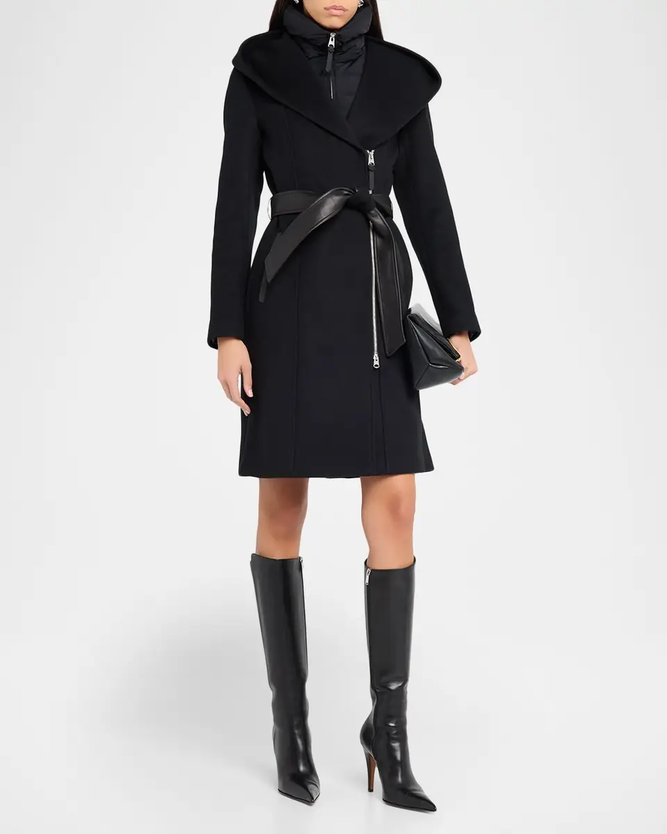 Mackage Shia 2-in-1 Double-Face Wool Coat with Removable Bib | Thumbnail 2