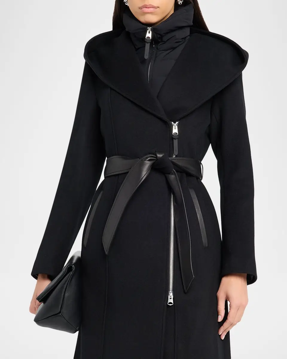 Mackage Shia 2-in-1 Double-Face Wool Coat with Removable Bib | Thumbnail 4