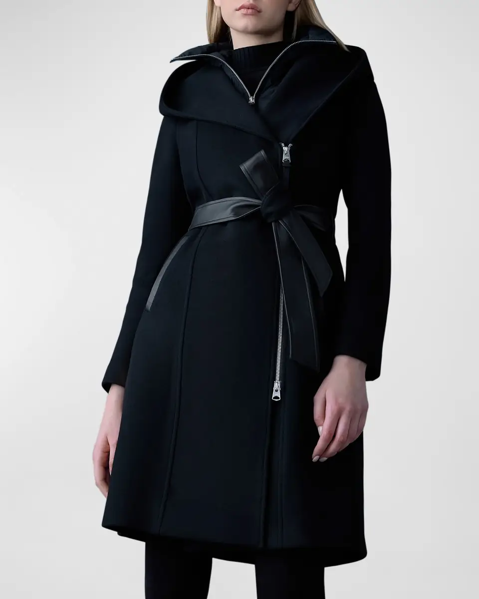 Mackage Shia 2-in-1 Double-Face Wool Coat with Removable Bib | Thumbnail 7